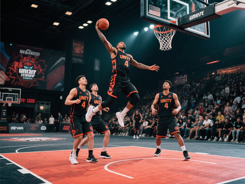 街球霸王丹尼神技空接上篮助攻,Unity战队险胜领先4分 街头篮球因其张扬的个性与炫目的技巧,一直